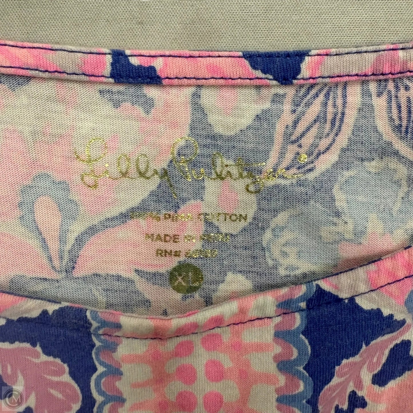 Dress Designer By Lilly Pulitzer In Blue & Pink, Size: Xl