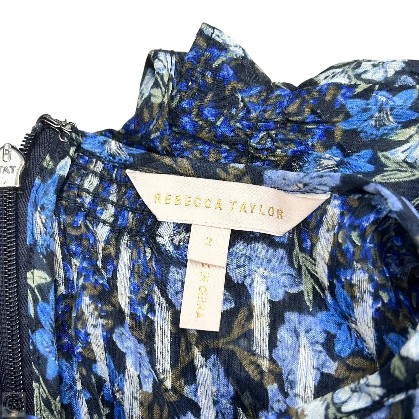 Dress Casual Short By Rebecca Taylor In Black & Blue, Size: Xs