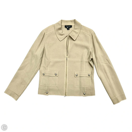 Jacket Luxury Designer By St John Collection In Beige, Size: Xl