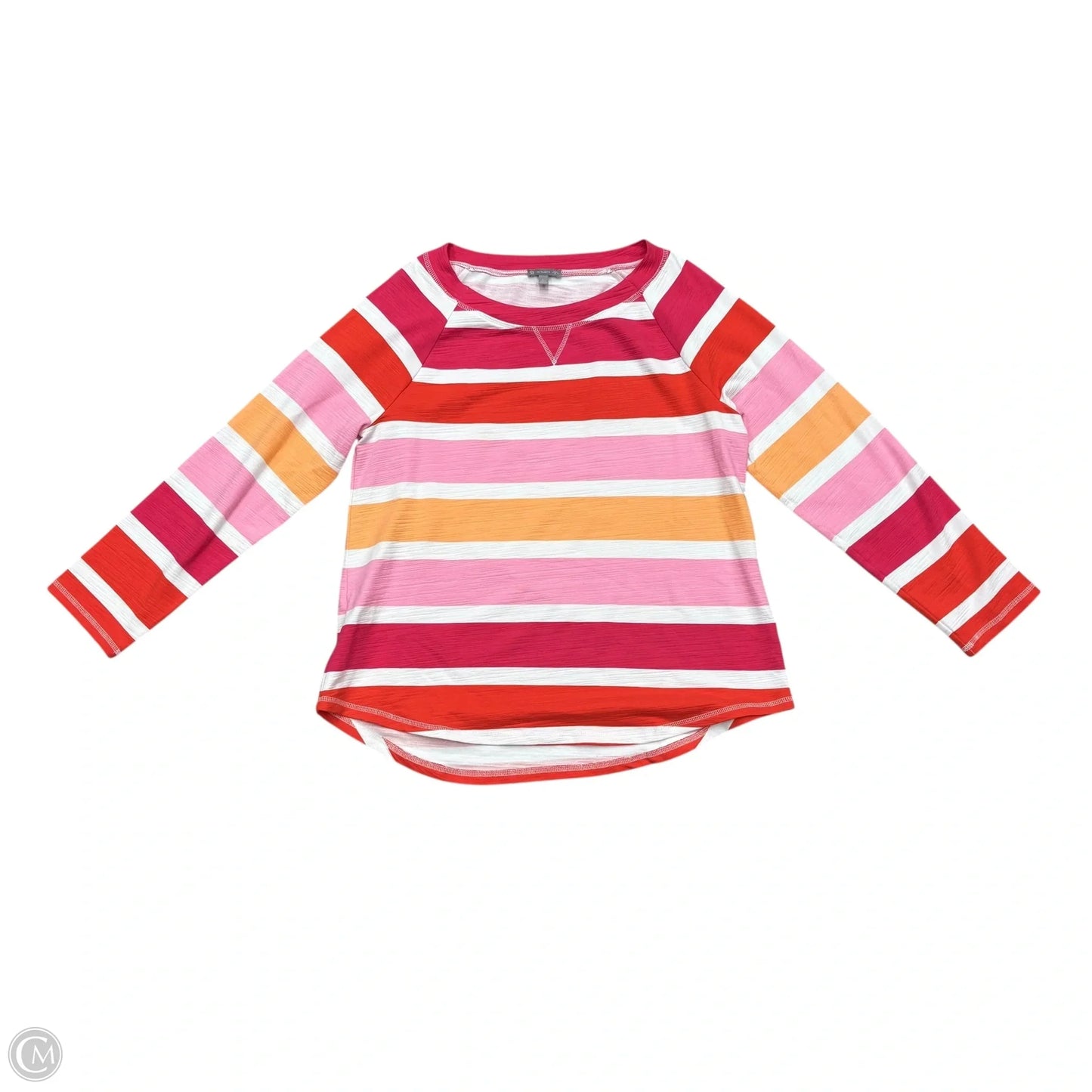 Top Long Sleeve By Talbots In Striped Pattern, Size: L