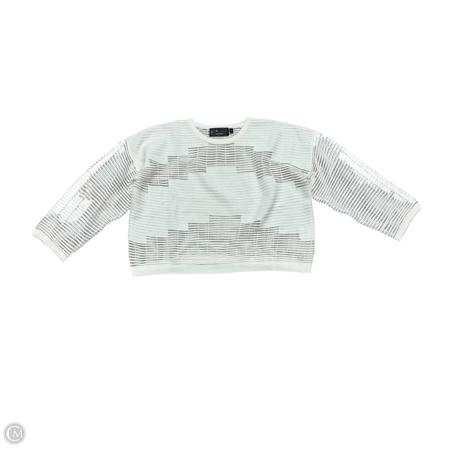Top 3/4 Sleeve By P Luca In White, Size: Xl