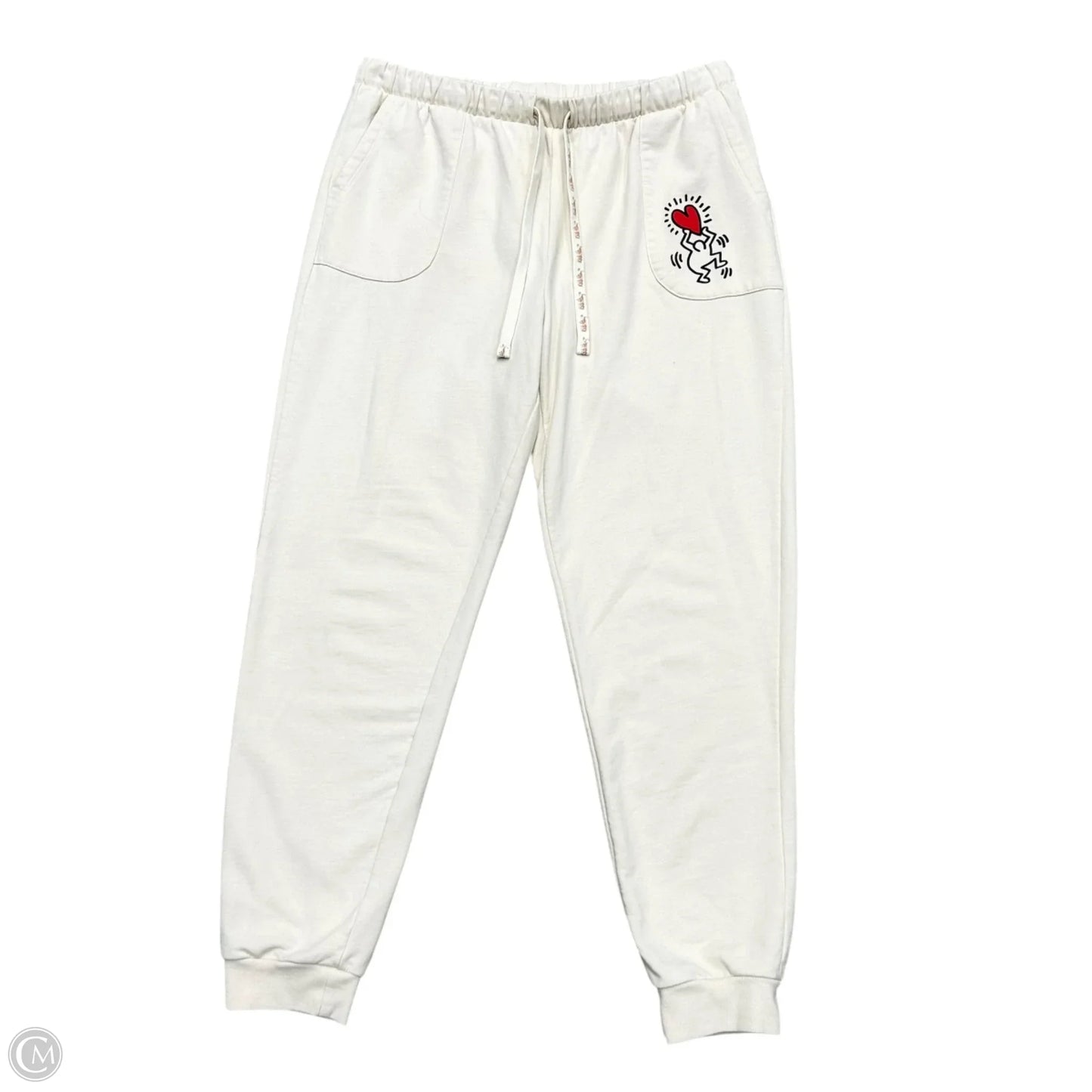 Pants Joggers By Keith Haring In Cream, Size: L