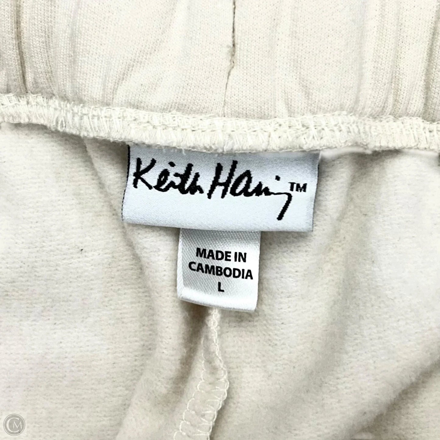 Pants Joggers By Keith Haring In Cream, Size: L