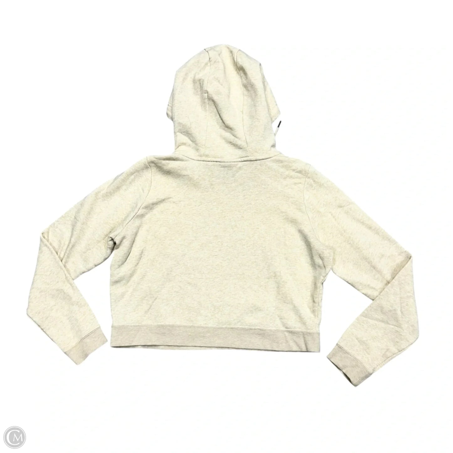 Athletic Sweatshirt Hoodie By Nike Apparel In Cream, Size: L
