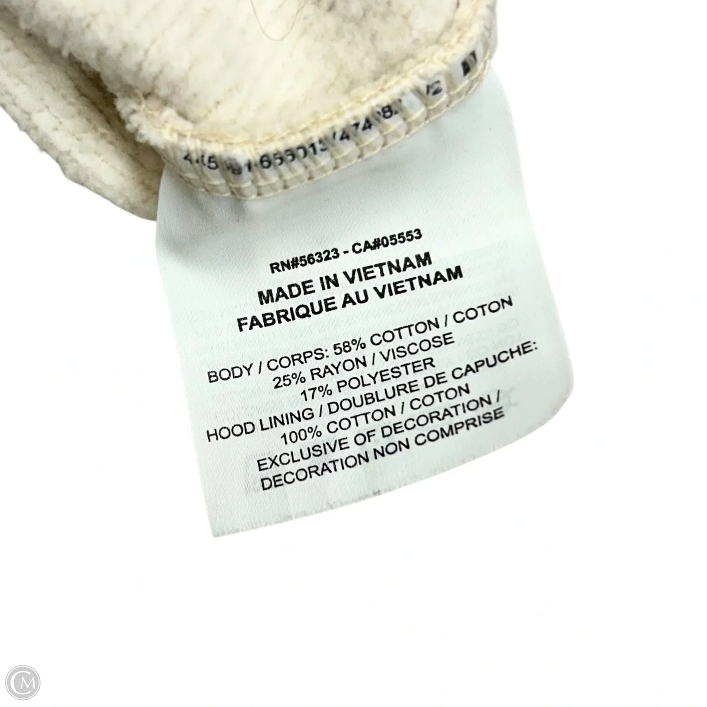 Athletic Sweatshirt Hoodie By Nike Apparel In Cream, Size: L
