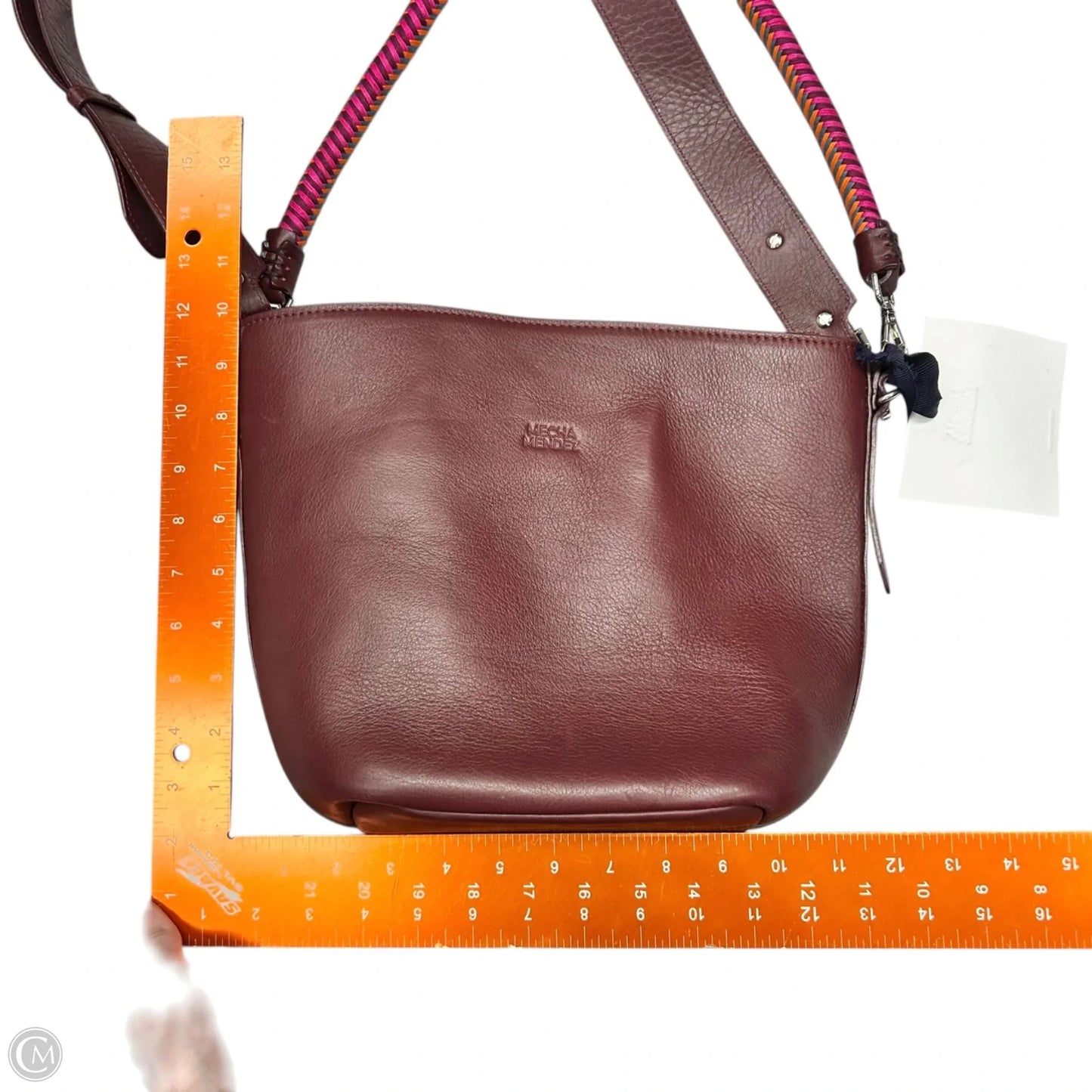 Handbag Leather By Mecha Mendez, Size: Medium