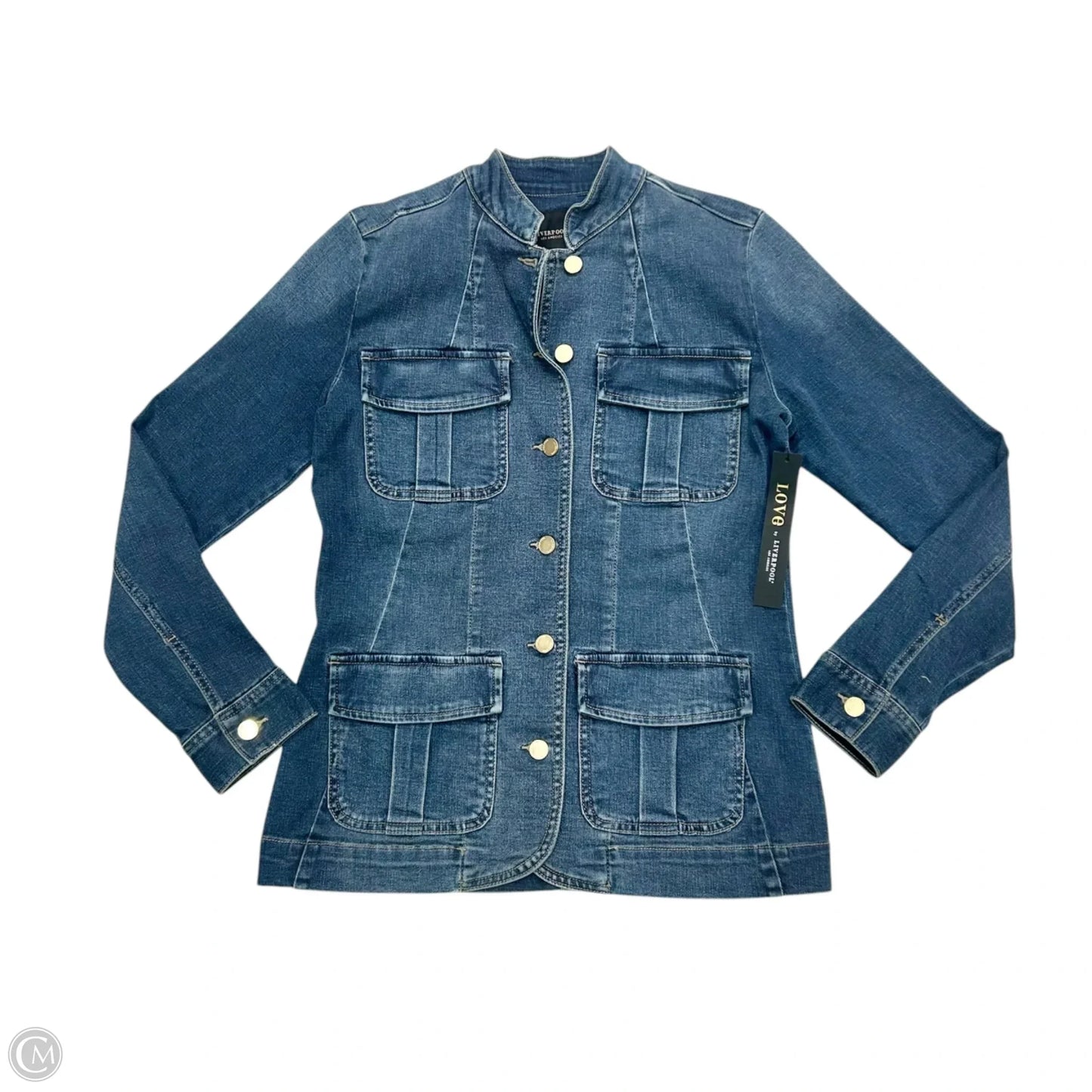 Jacket Denim By Liverpool In Blue Denim, Size: S