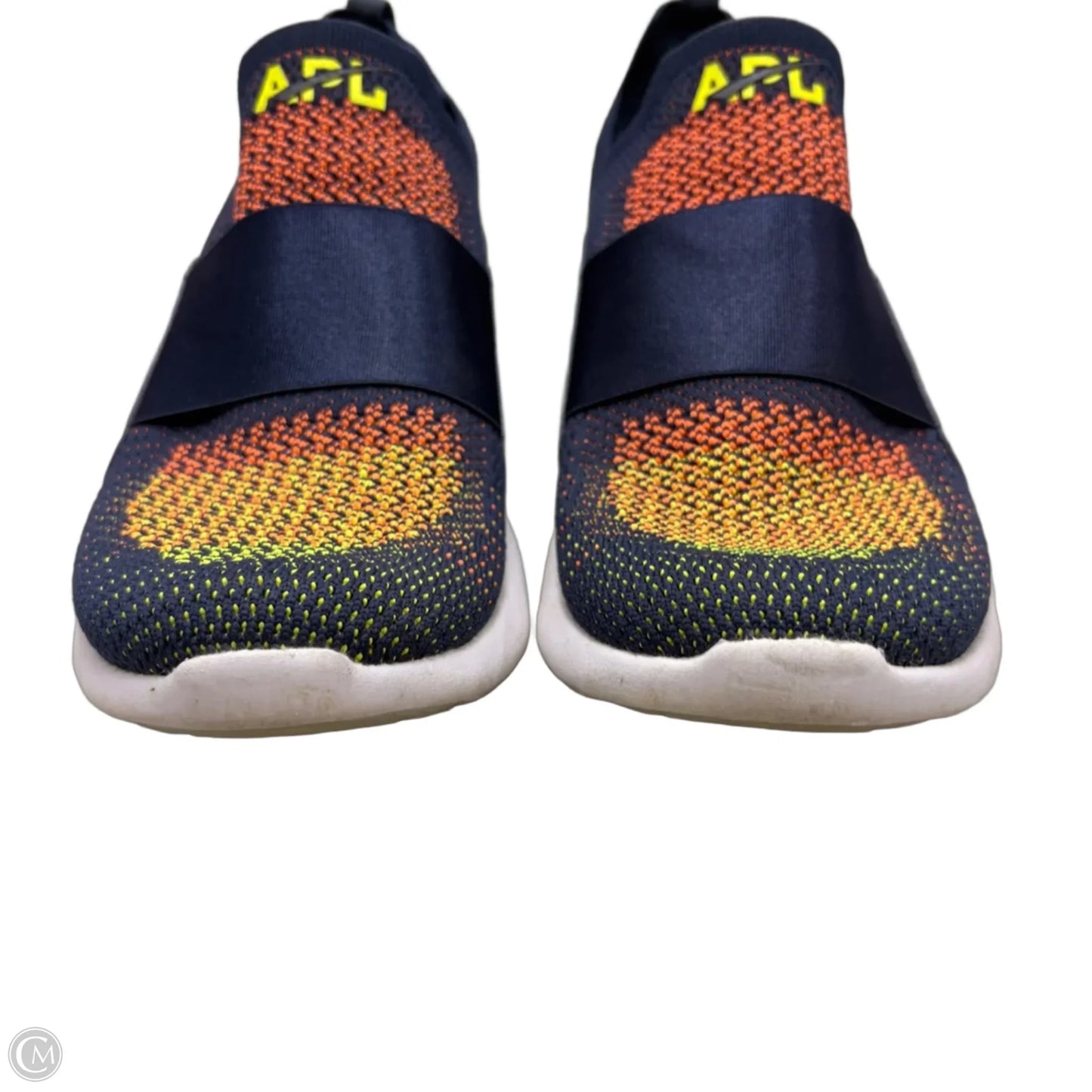 Shoes Designer By Apl In Blue & Red, Size: 9