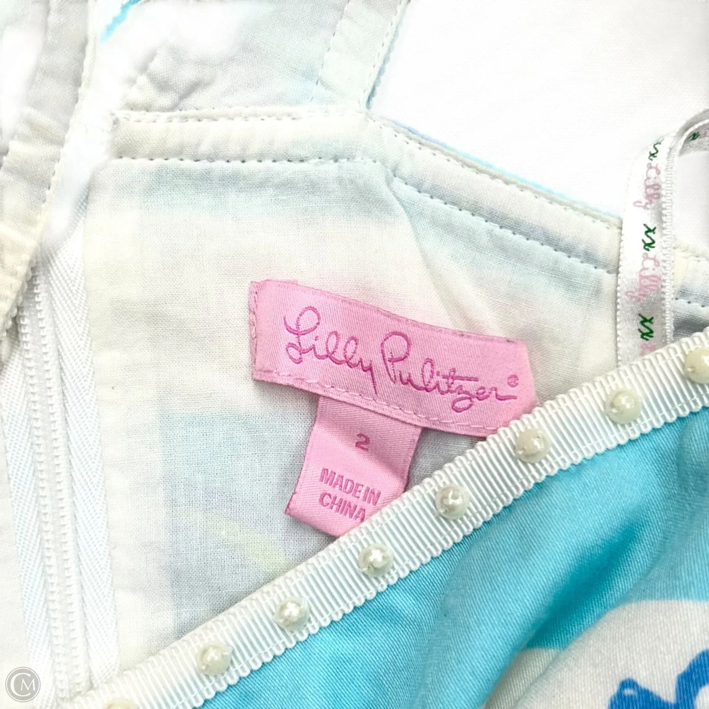 Dress Designer By Lilly Pulitzer In Blue & White, Size: Xs