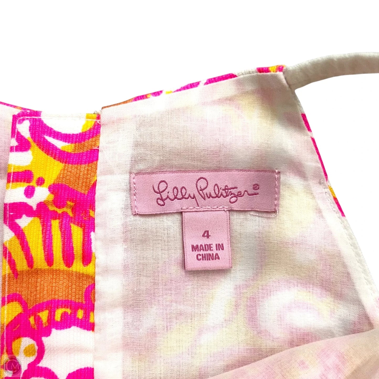 Dress Designer By Lilly Pulitzer In Orange & Pink, Size: S
