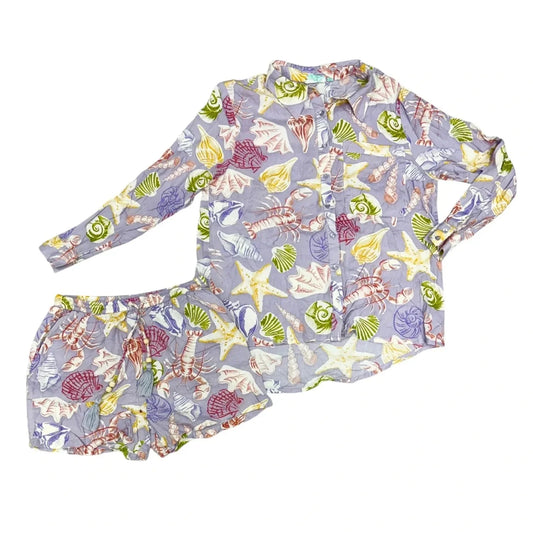 Shorts Set By True Destinations In Purple, Size: S