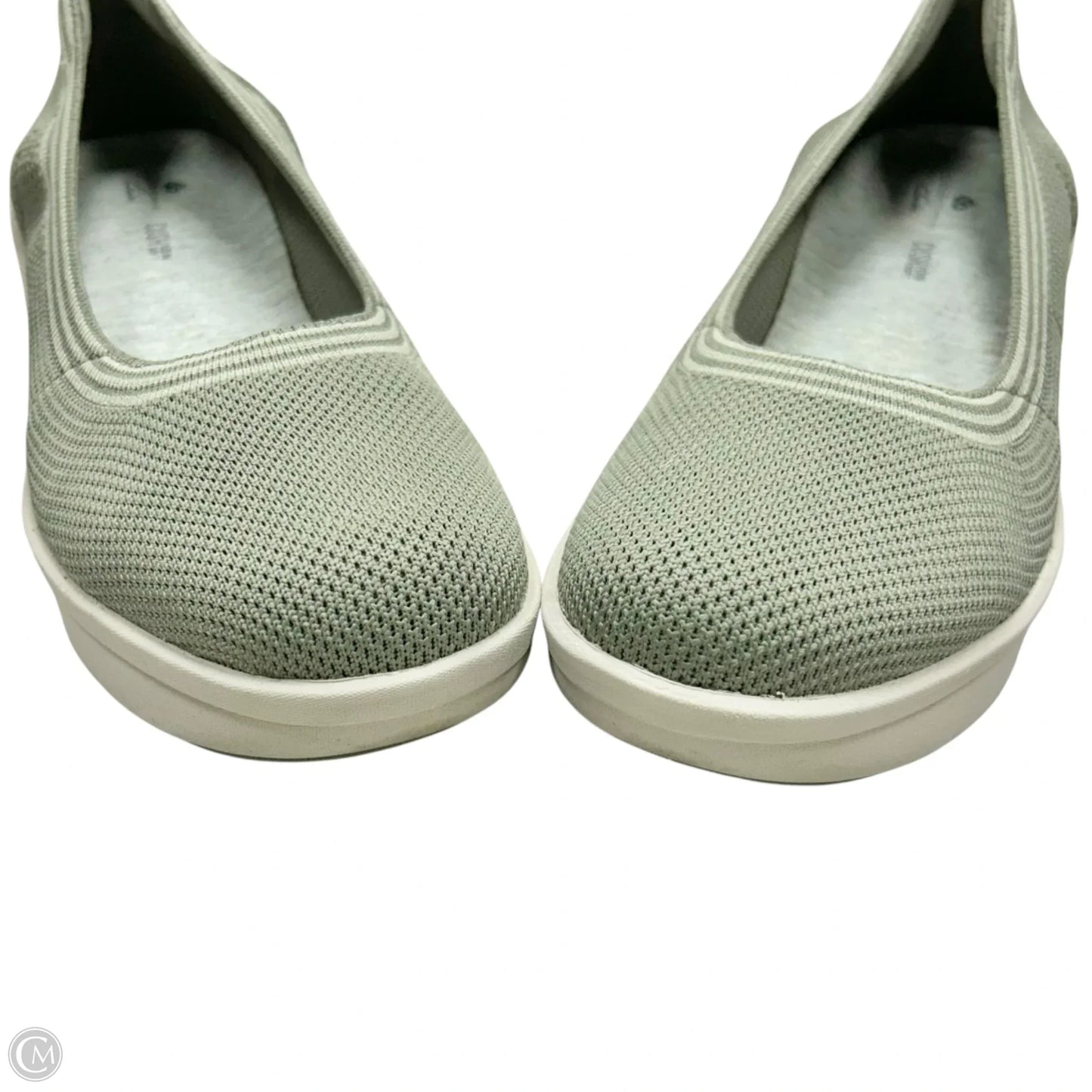 Shoes Heels Wedge By Clarks In Green, Size: 9