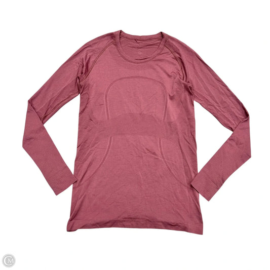 Athletic Top Long Sleeve By Lululemon In Mauve, Size: M