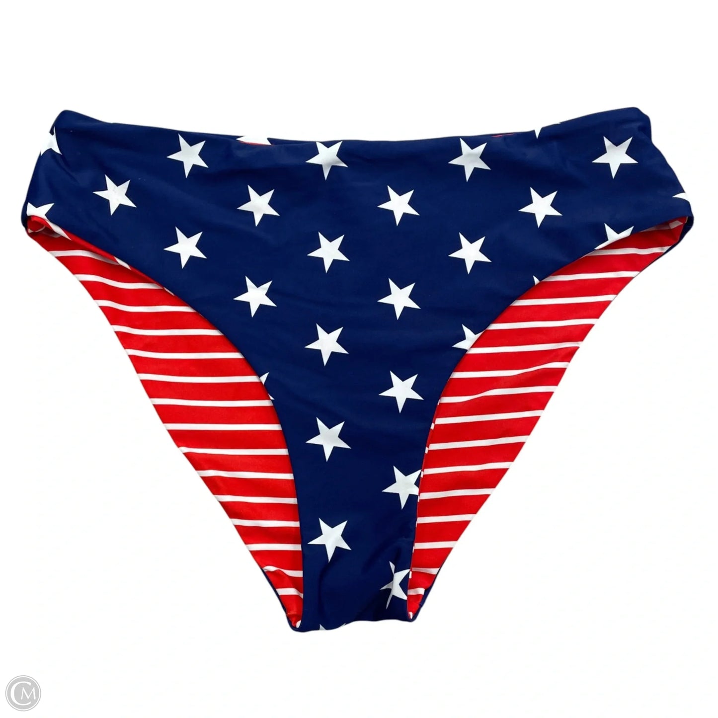 Swimsuit Bottom By Cupshe In Blue Red & White, Size: M