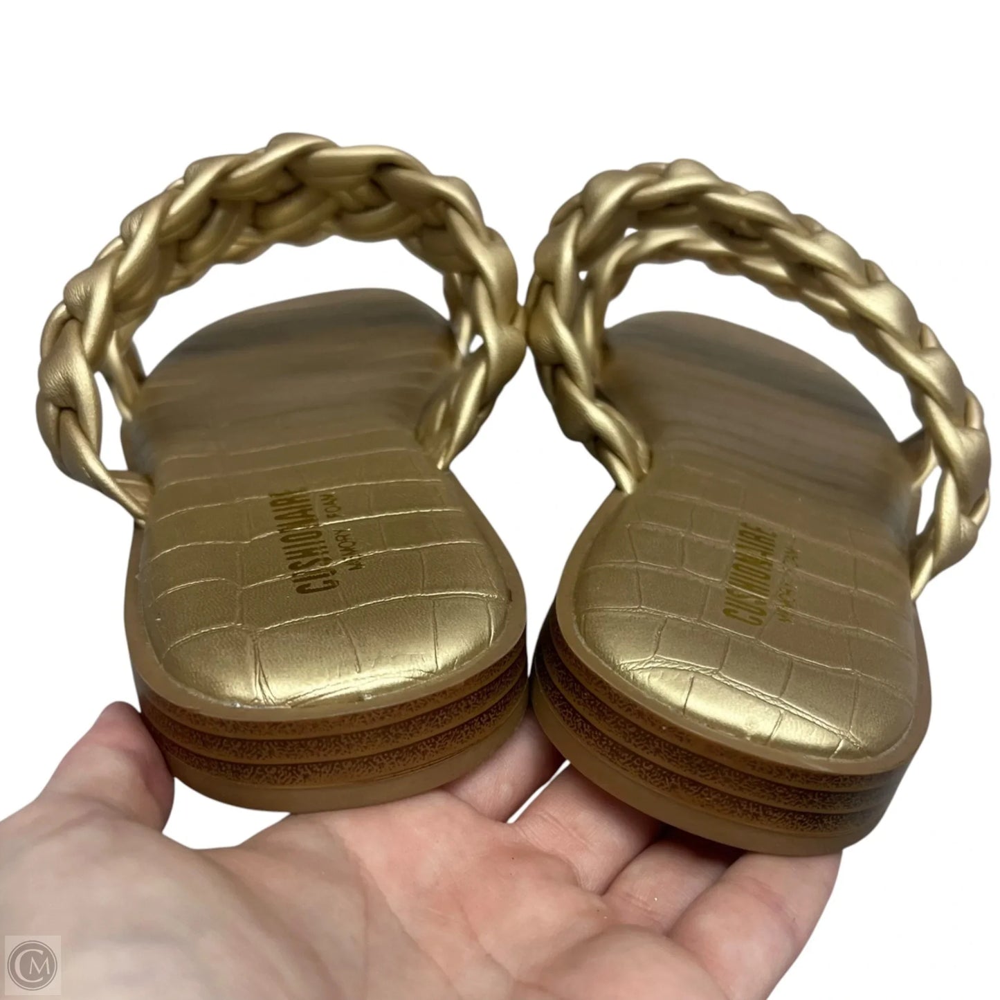 Sandals Flats By Cushionaire In Gold, Size: 8