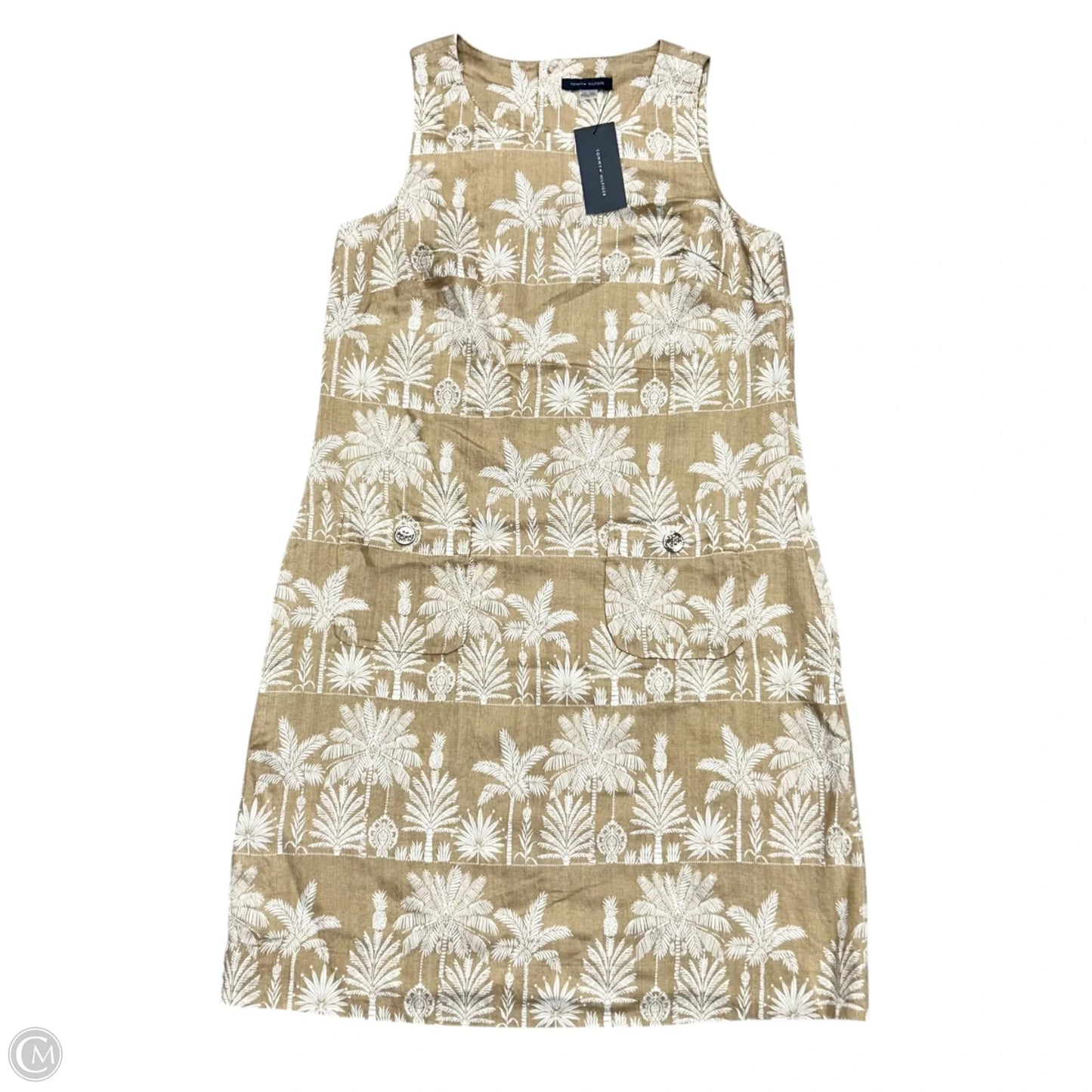 Dress Casual Short By Tommy Hilfiger In Tan & White, Size: S