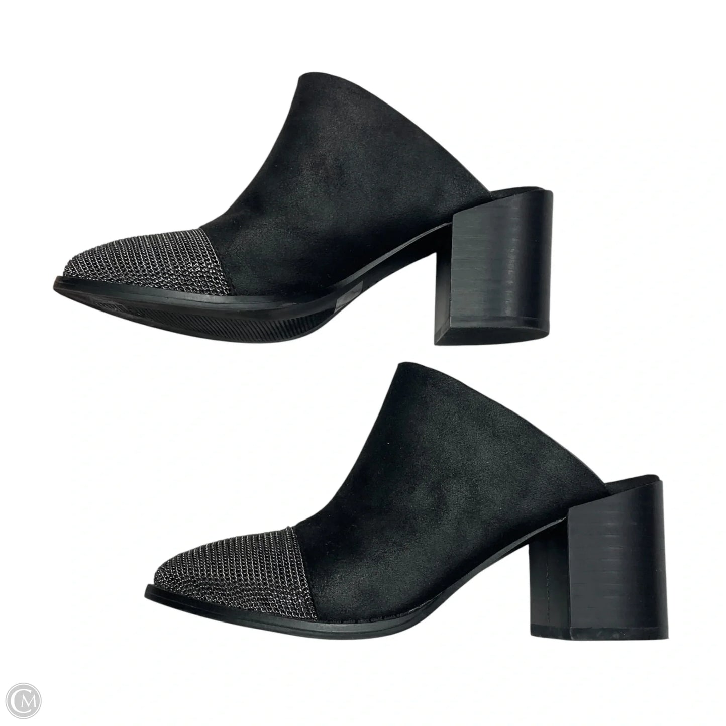 Shoes Heels Block By Report In Black & Silver, Size: 5.5