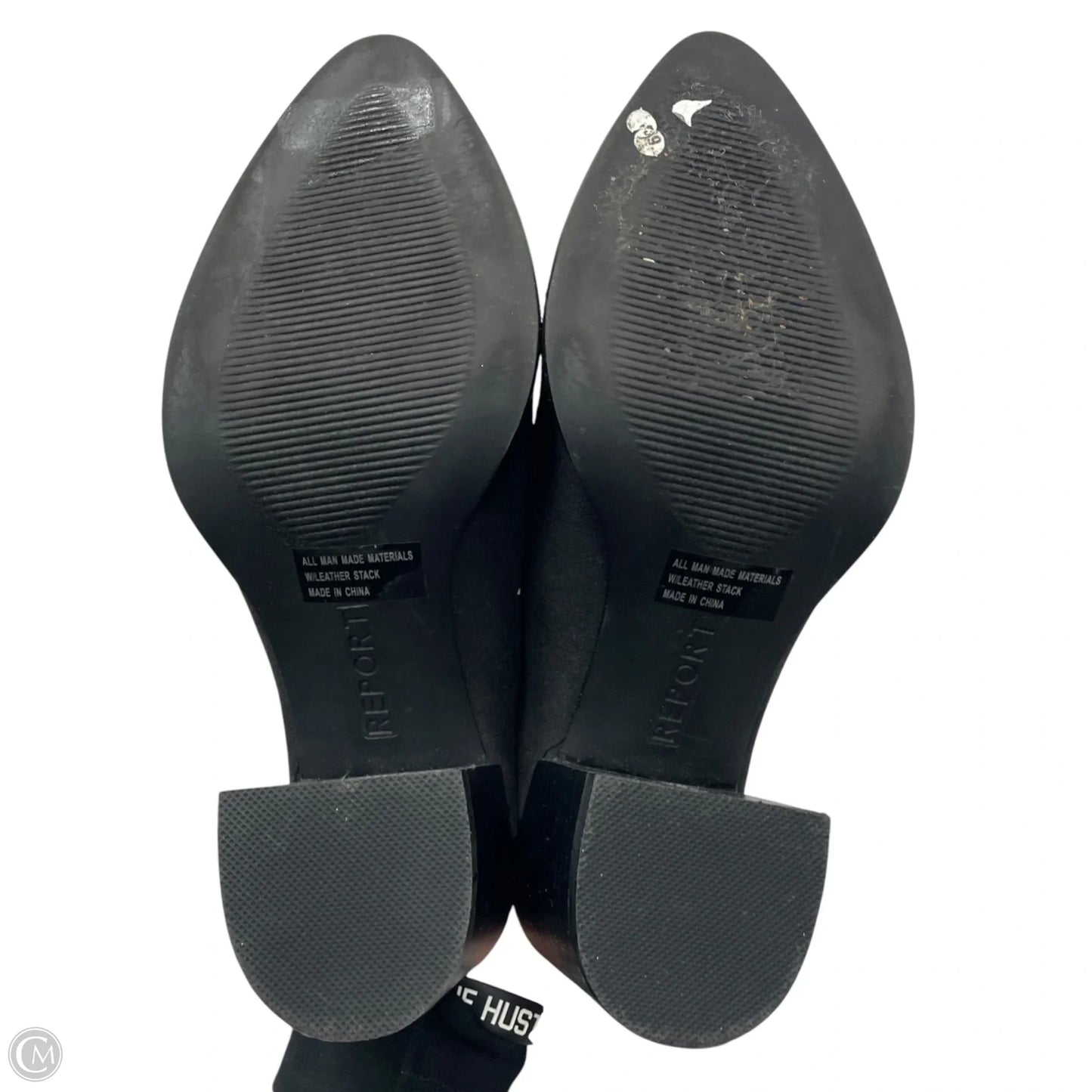 Shoes Heels Block By Report In Black & Silver, Size: 5.5