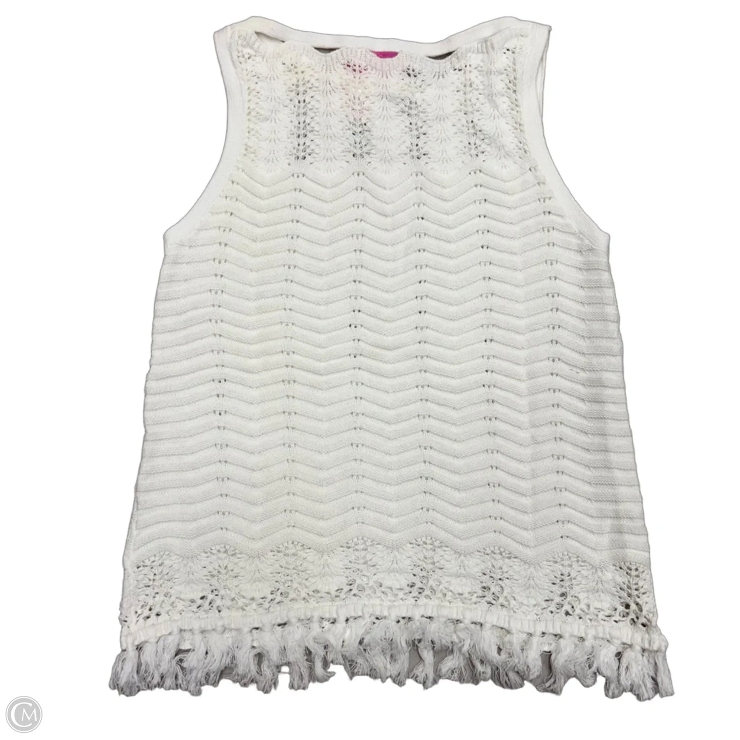Top Sleeveless Designer By Lilly Pulitzer In White, Size: S