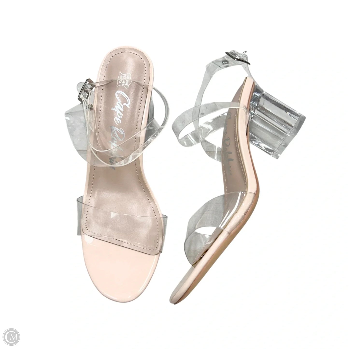 Sandals Heels Block By Cape Robbin In Clear, Size: 8