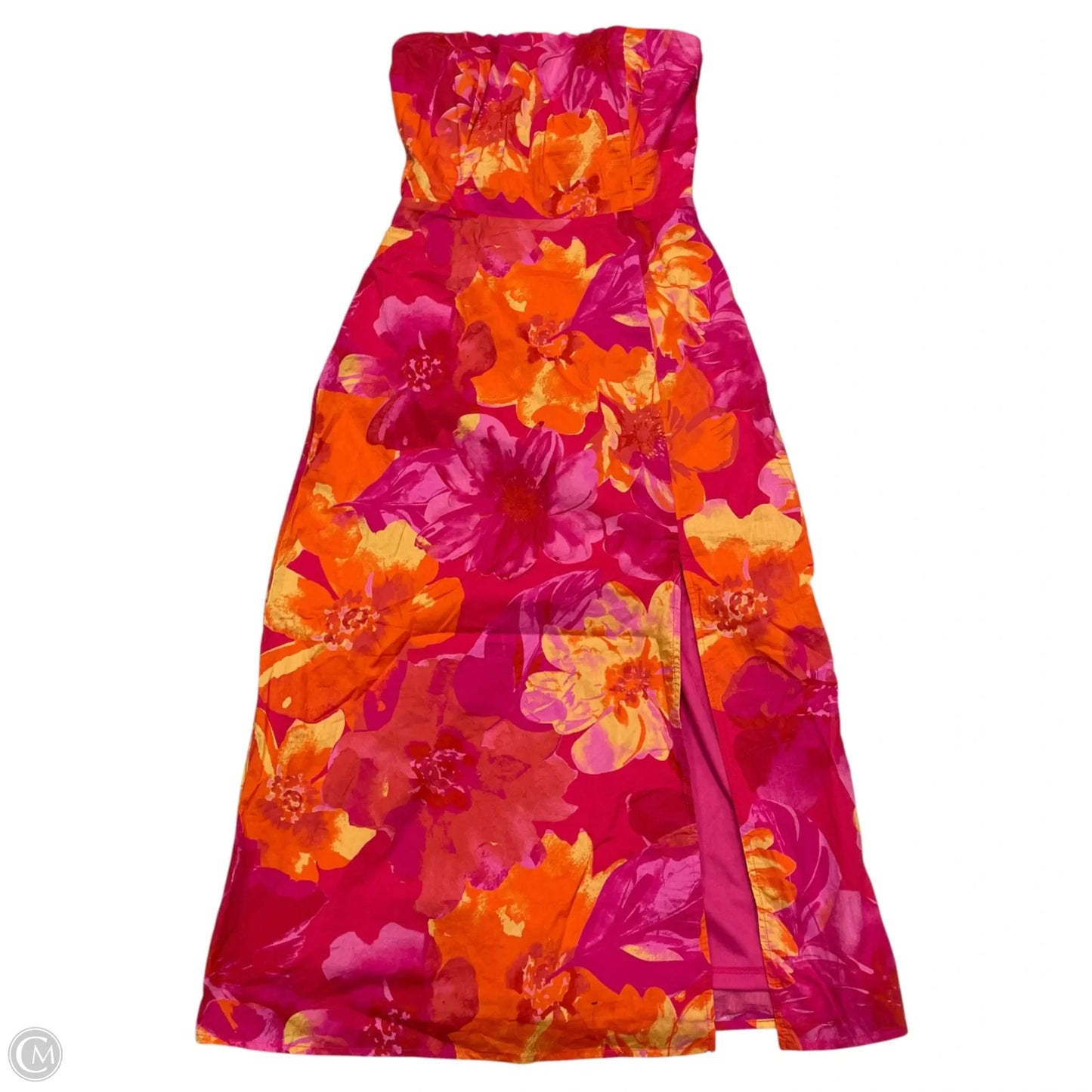 Dress Party Midi By Lulus In Orange & Pink, Size: S