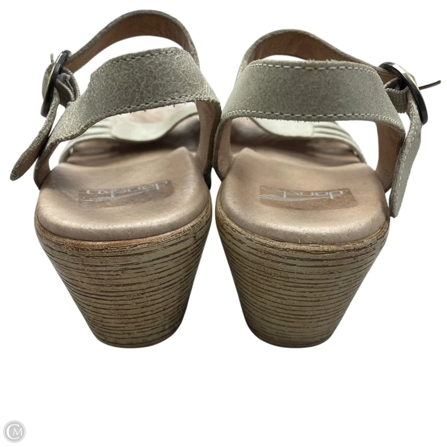Sandals Heels Block By Dansko In Taupe, Size: 9.5