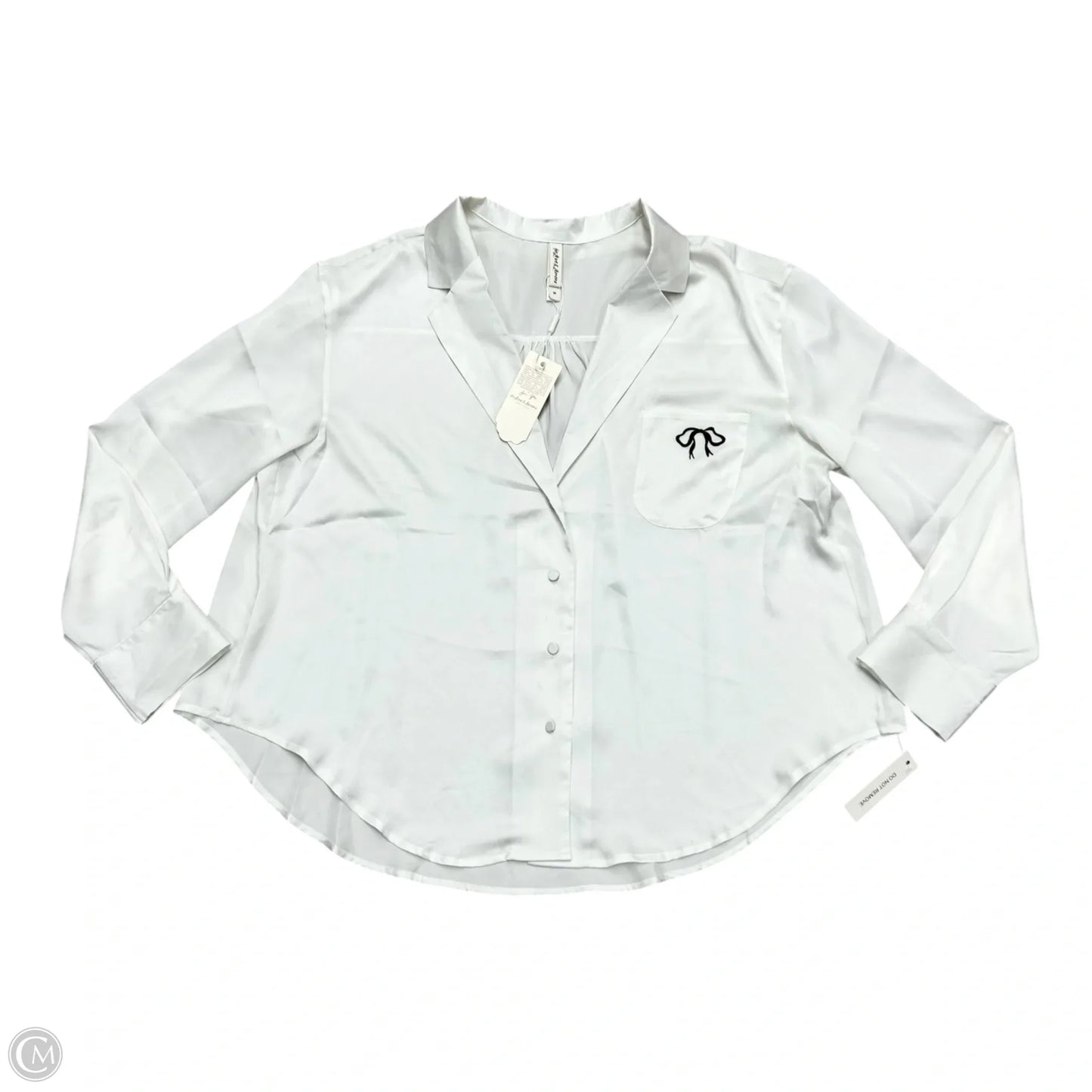 Blouse Long Sleeve By For Love & Lemons In White, Size: M