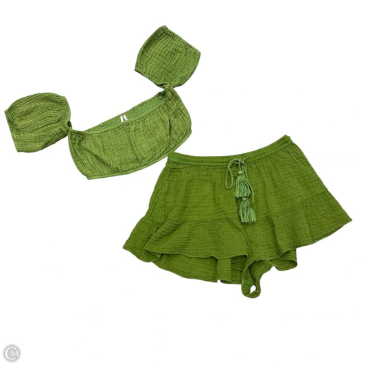 Shorts Set By Anthropologie In Green, Size: Xs
