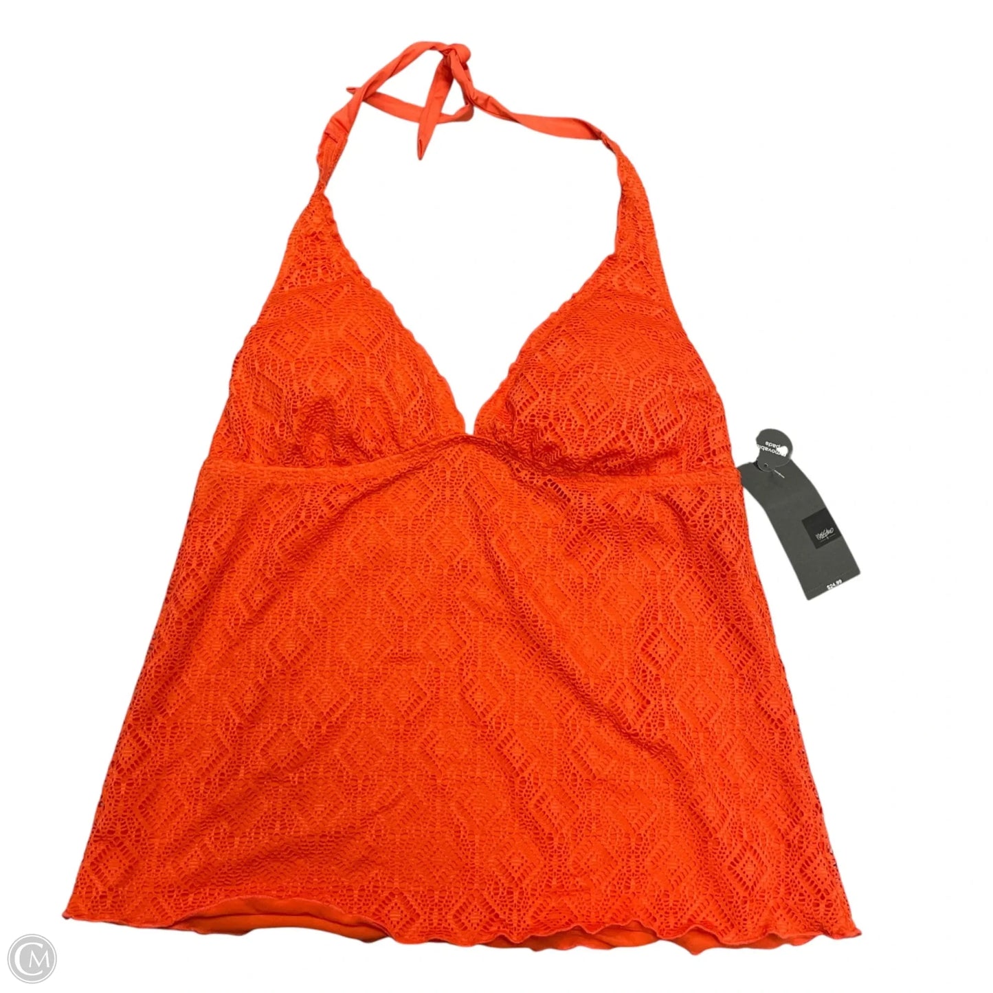 Swimsuit Top By Mossimo In Orange, Size: L