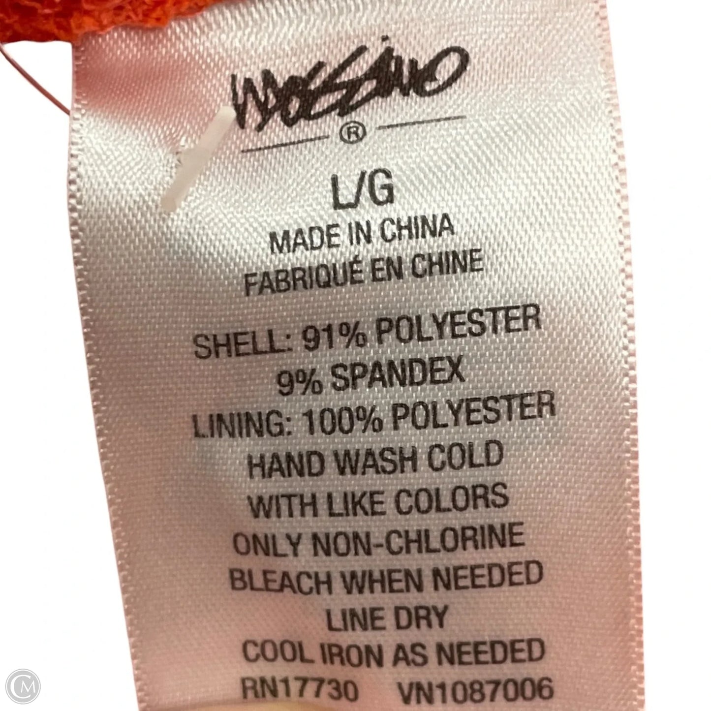 Swimsuit Top By Mossimo In Orange, Size: L