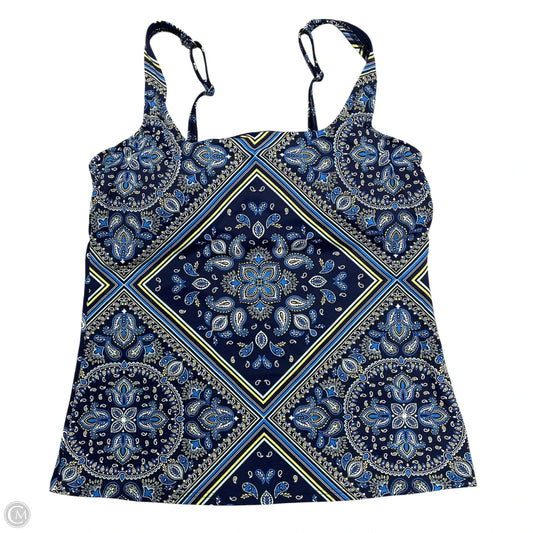 Swimsuit Top By Lands End In Blue & White, Size: M