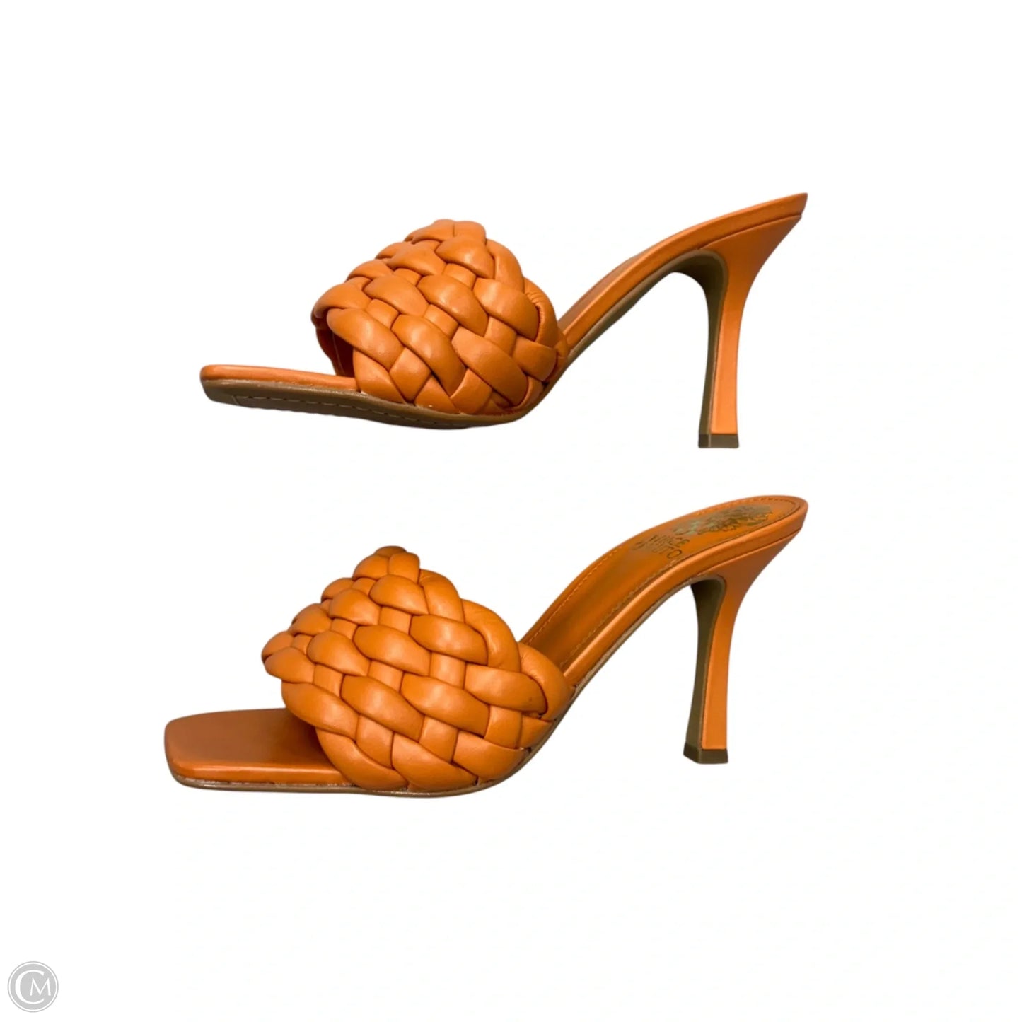 Sandals Heels Stiletto By Vince Camuto In Orange, Size: 7