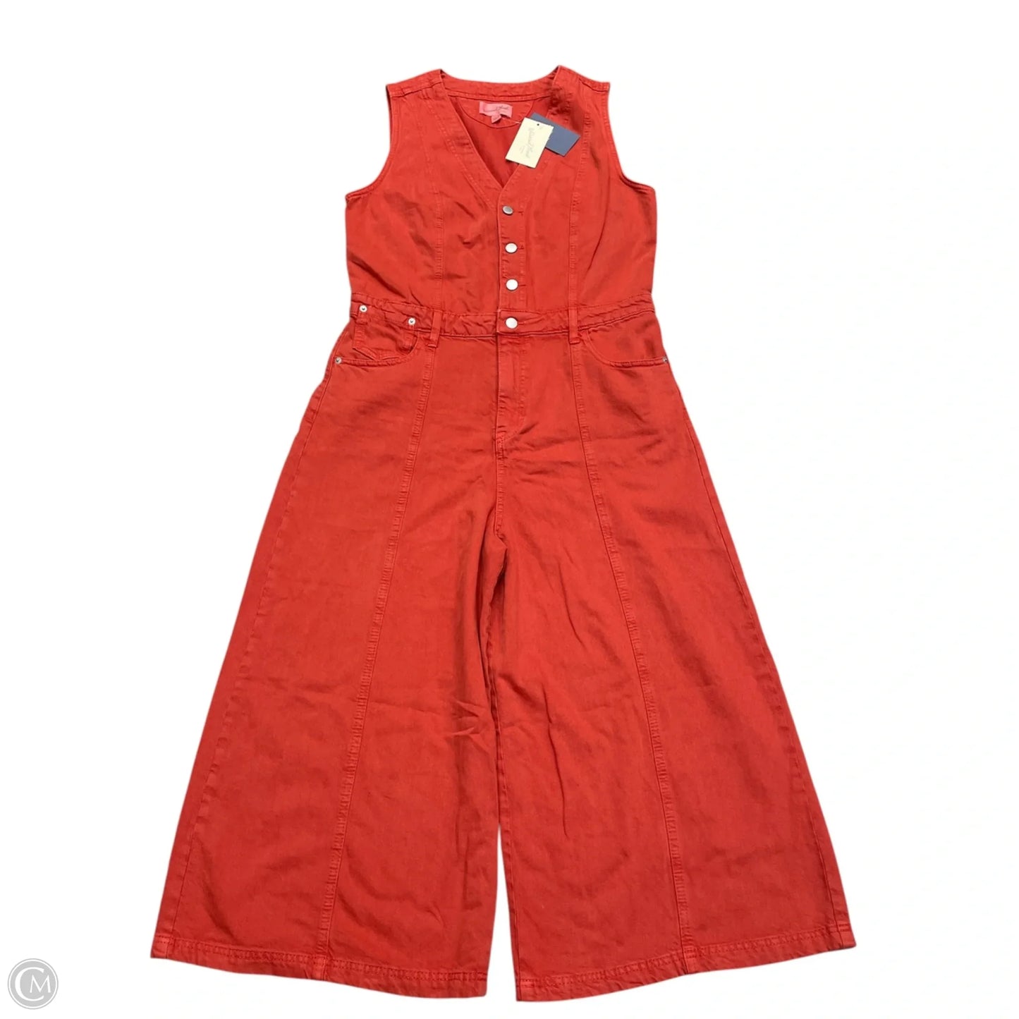 Jumpsuit By Universal Thread In Red Denim, Size: L