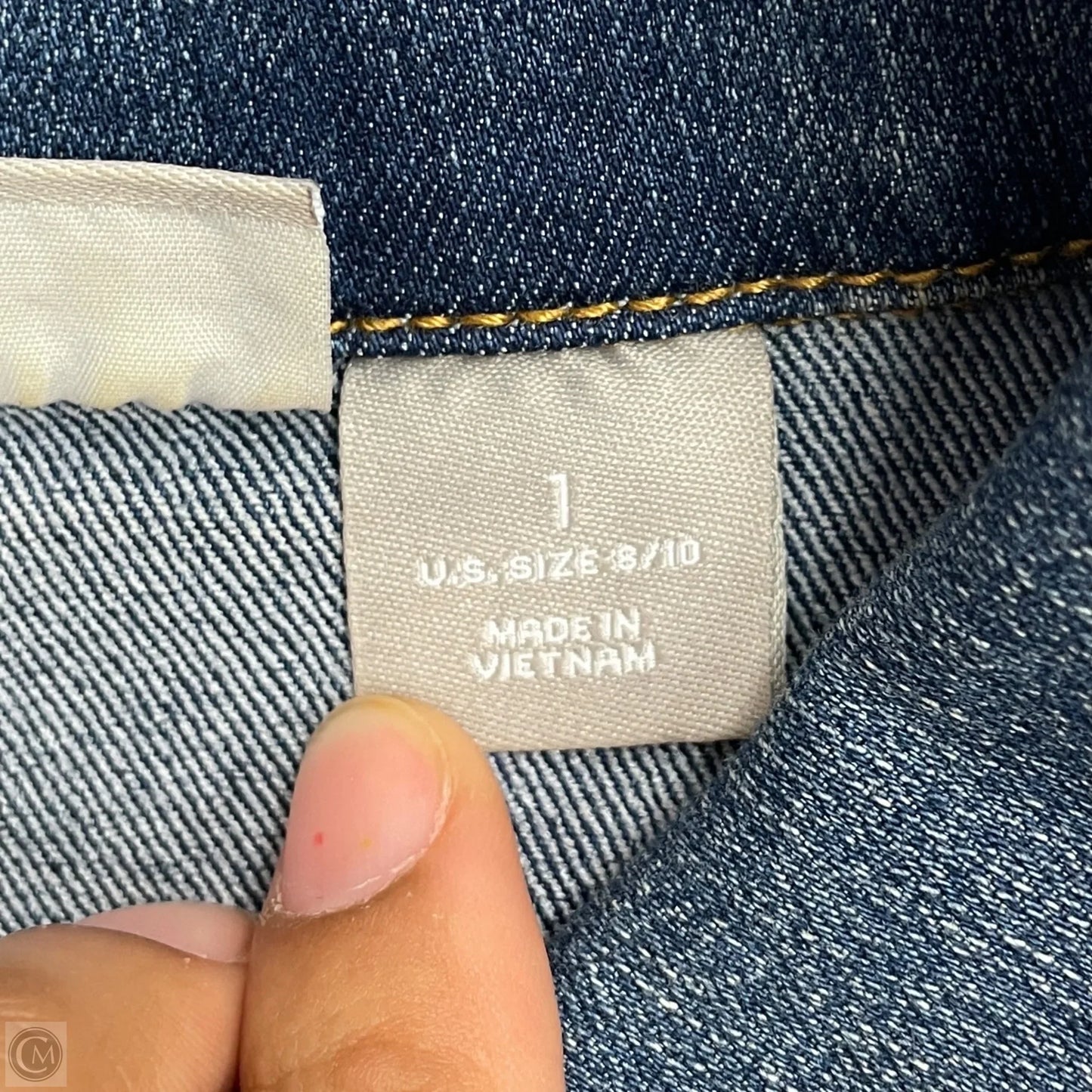 Jacket Denim By Chicos In Blue Denim, Size: M