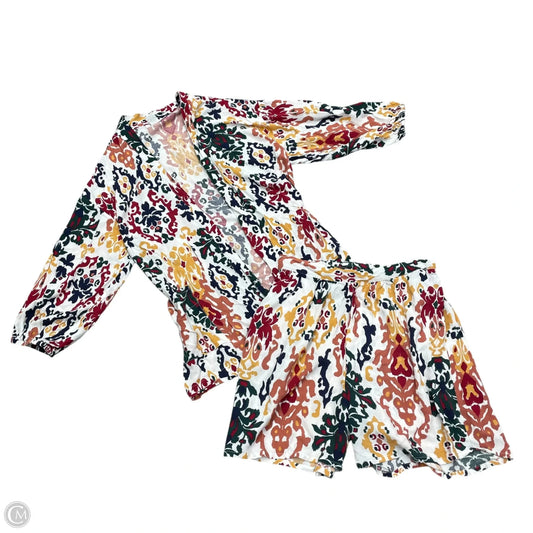 Shorts Set By Ashley Stewart In Red & White, Size: 1x