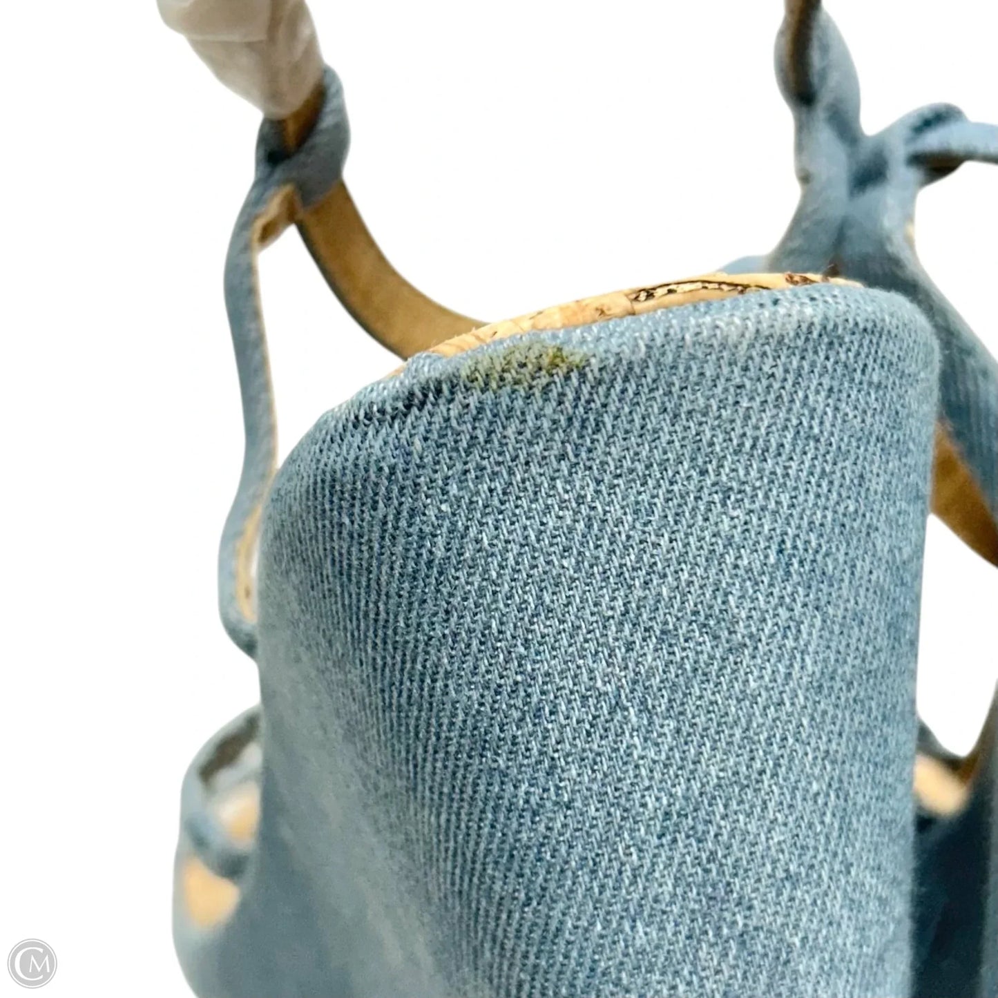 Sandals Heels Wedge By Ashley Stewart In Blue Denim, Size: 12