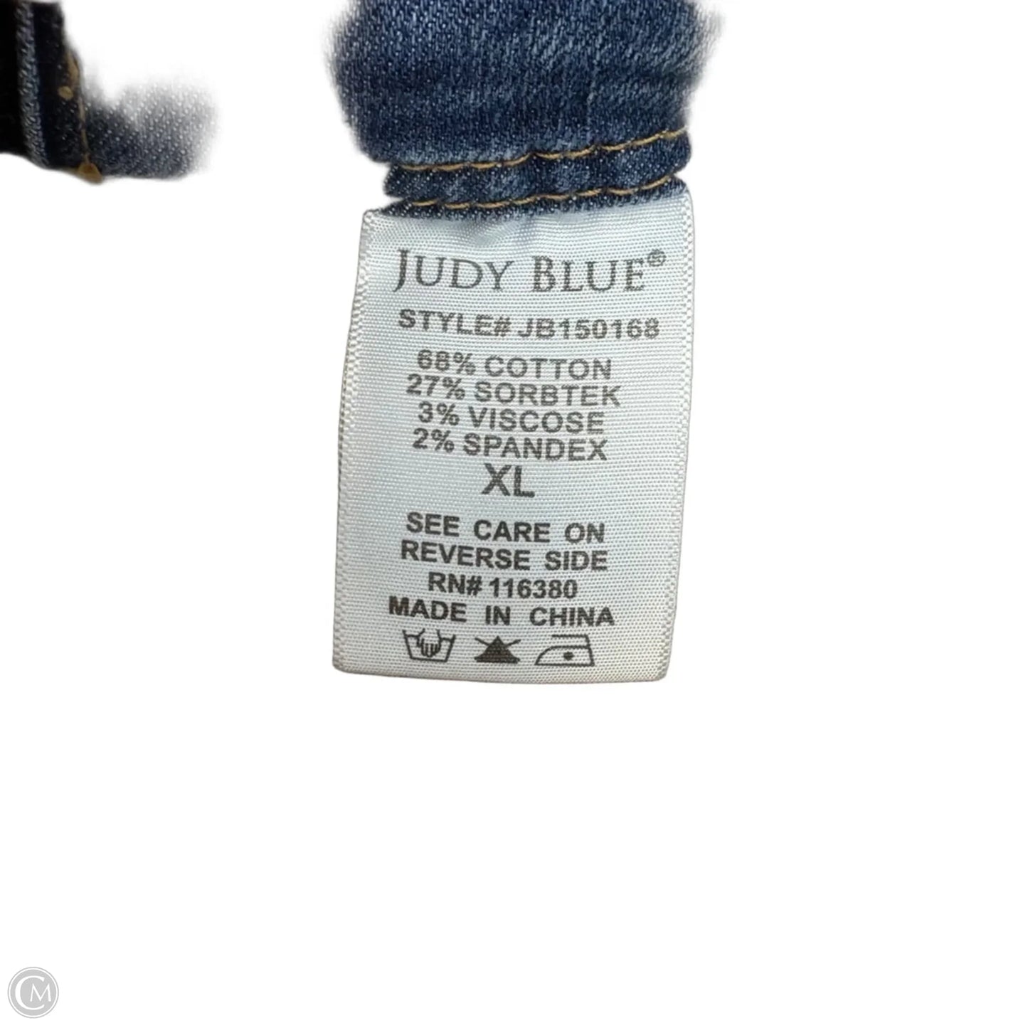 Shorts By Judy Blue In Blue Denim, Size: Xl
