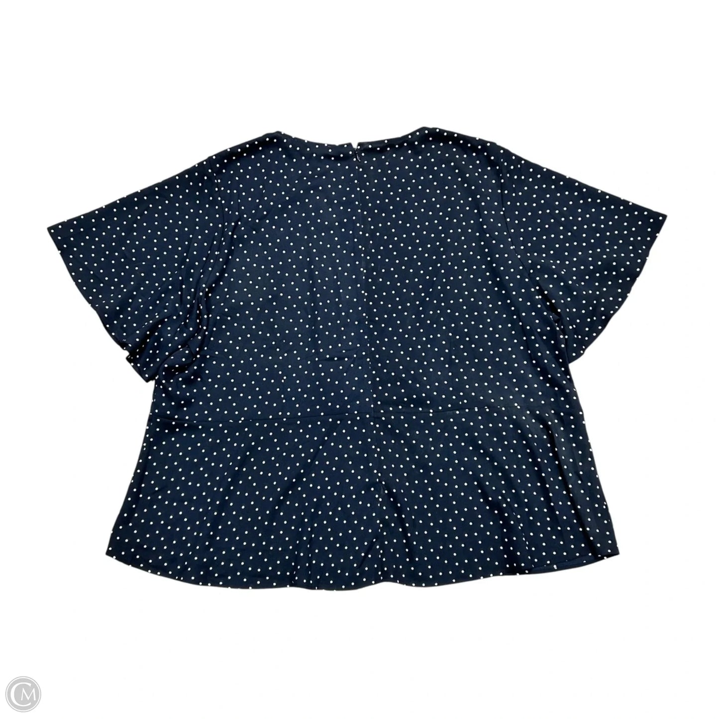 Top Short Sleeve By Loft In Blue & White, Size: 3x