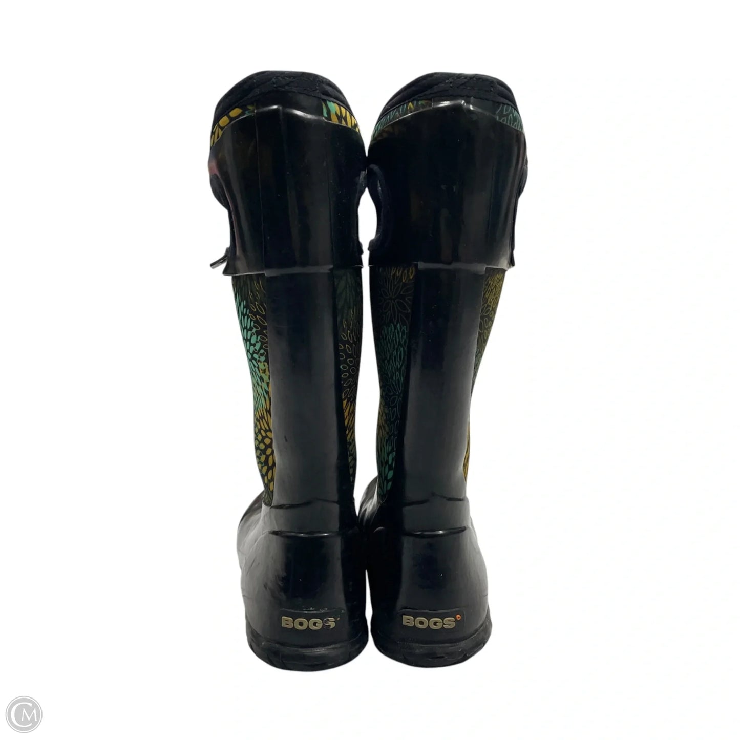 Boots Rain By Bogs In Black & Green, Size: 7