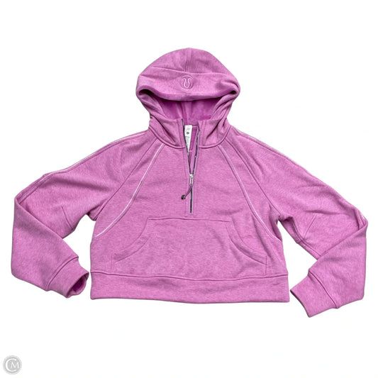 Athletic Sweatshirt Hoodie By Lululemon In Purple, Size: Xs/s