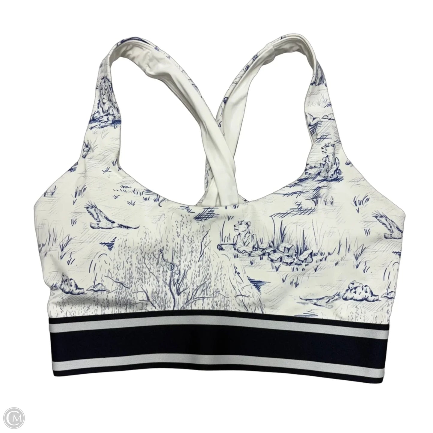 Athletic Bra By Greyson In Blue & White, Size: Xs