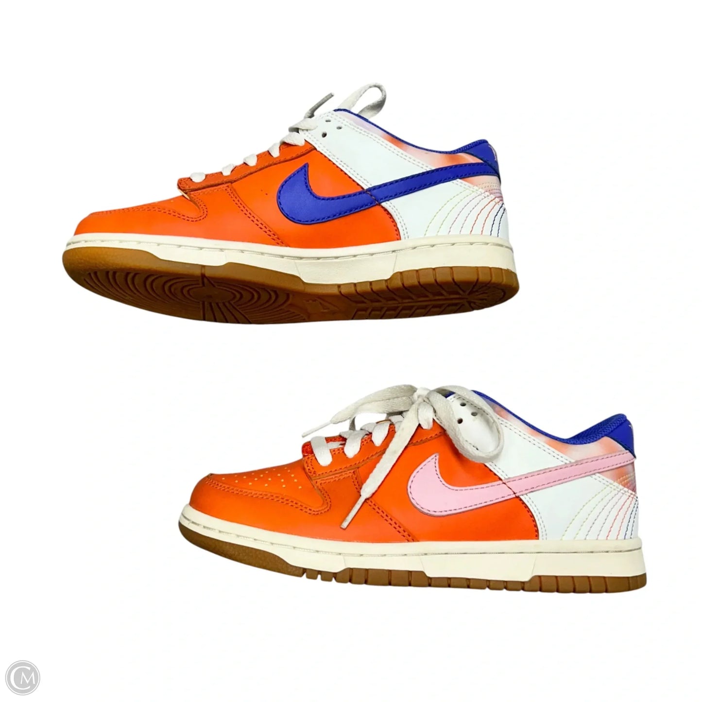 Shoes Sneakers By Nike In Blue & Orange, Size: 6.5