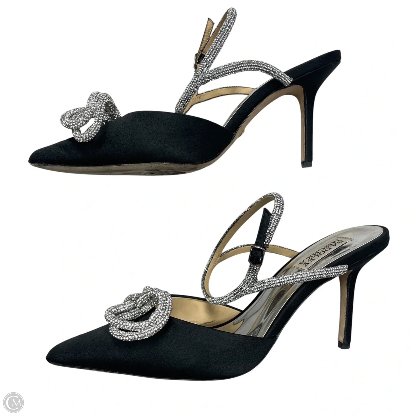 Shoes Heels Stiletto By Badgley Mischka In Black & Silver, Size: 8