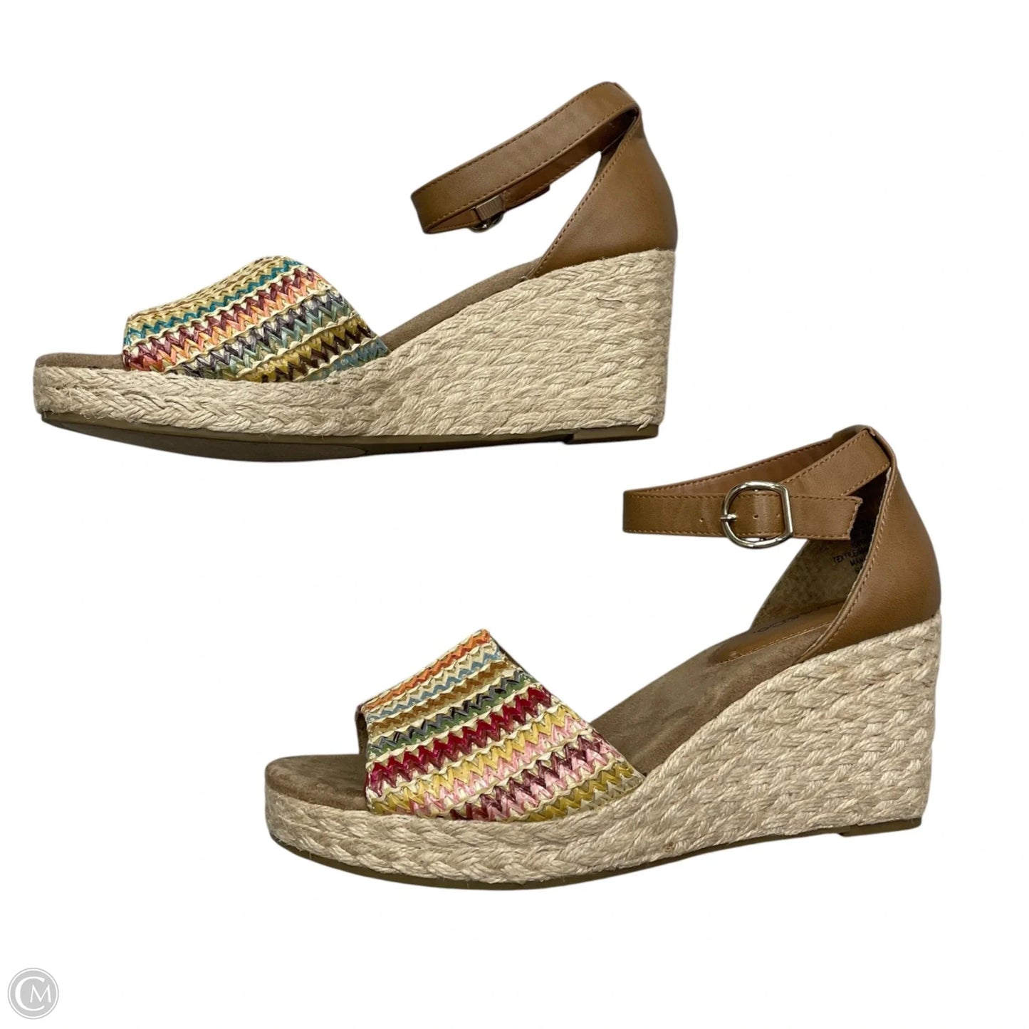 Sandals Heels Wedge By Style And Company In Tan, Size: 9
