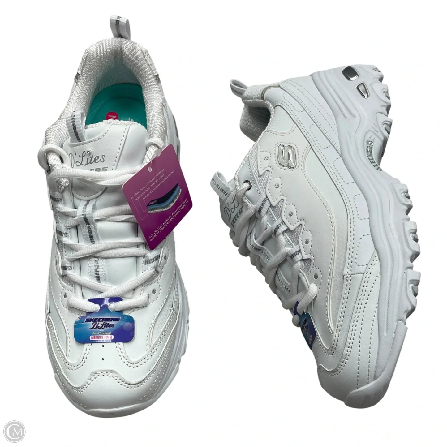 Shoes Athletic By Skechers In White, Size: 9