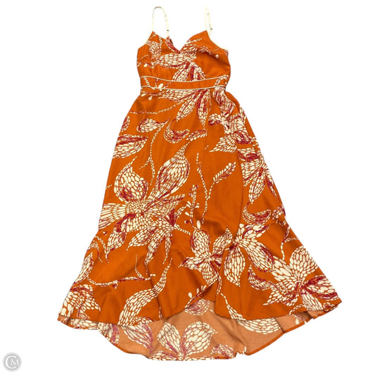 Dress Party Midi By Band Of The Free In Orange, Size: Xs