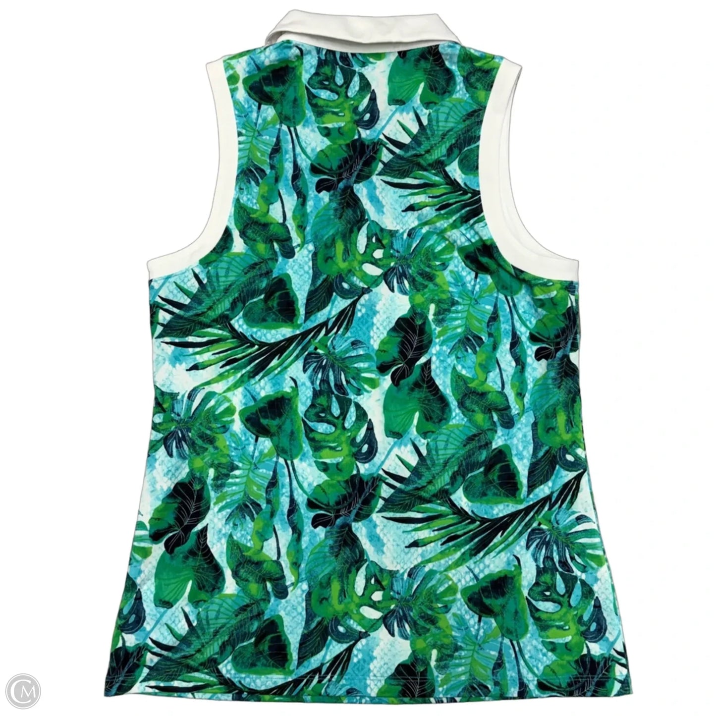 Athletic Top Short Sleeve By Tommy Bahama In Blue & Green, Size: M