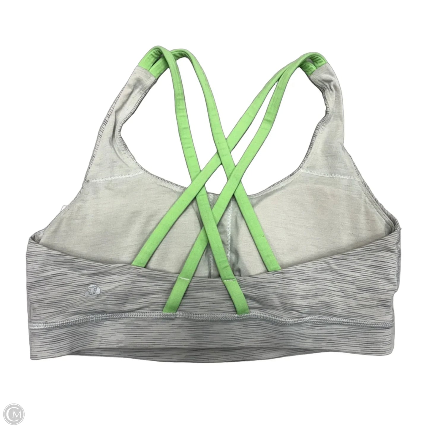 Athletic Bra By Lululemon In Green & Grey, Size: S