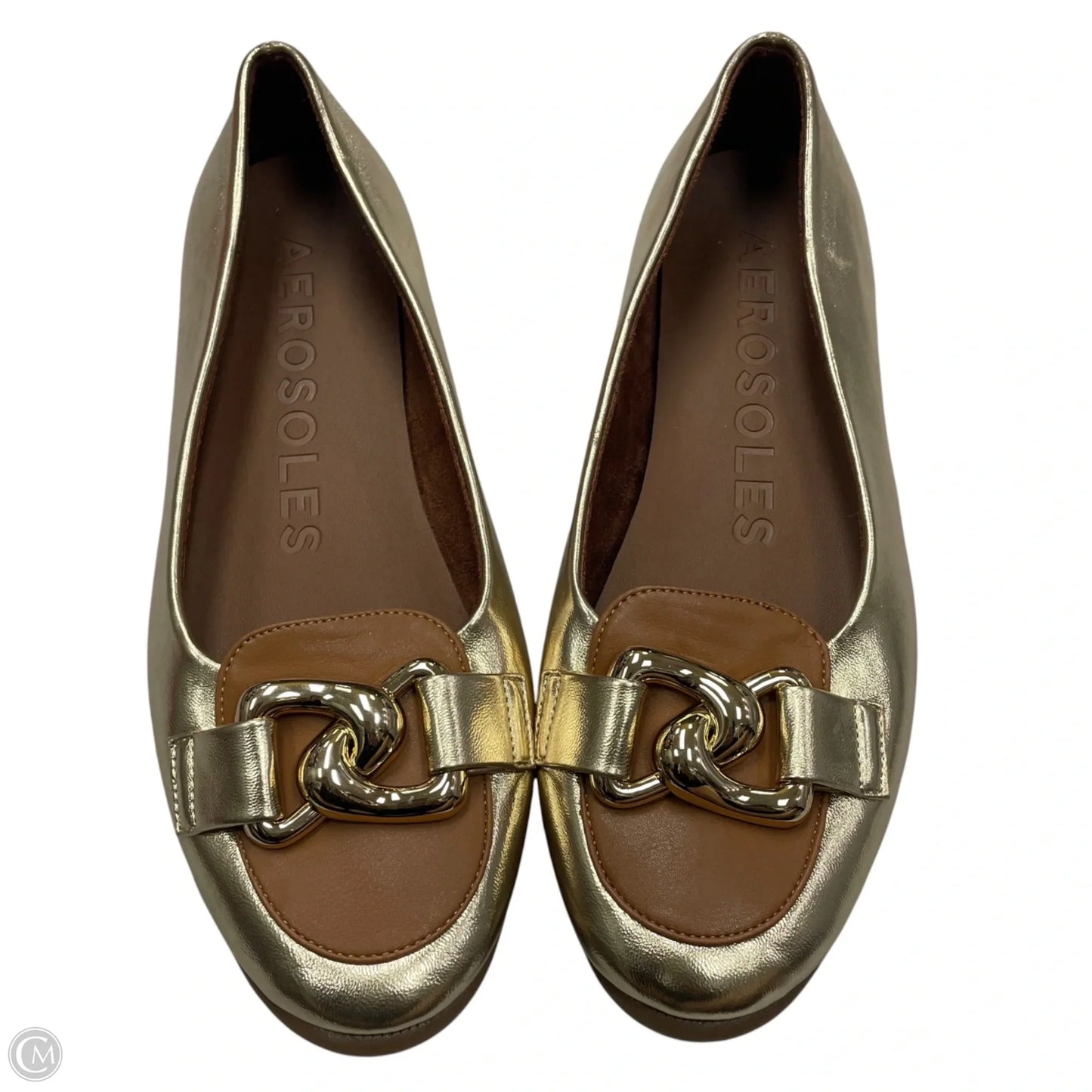 Shoes Flats By Aerosoles In Gold, Size: 7.5