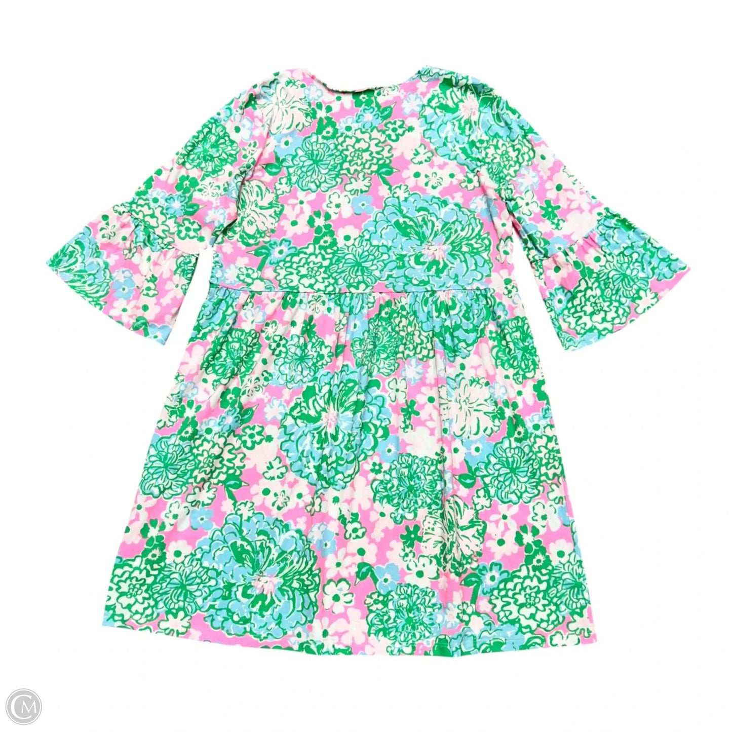 Dress Designer By Lilly Pulitzer In Green & Pink, Size: L